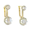 Vintage 1940 s earrings with large rose cut diamonds